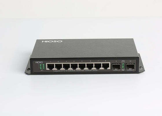 Montaż ścienny HiOSO Przełącznik Gigabit Ethernet 1490 nm, przełącznik Gigabit SFP