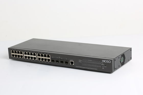 24 porty Gigabit RJ45 4 porty 10G SFP Uplink Przełącznik Gigabit Ethernet 28 portów