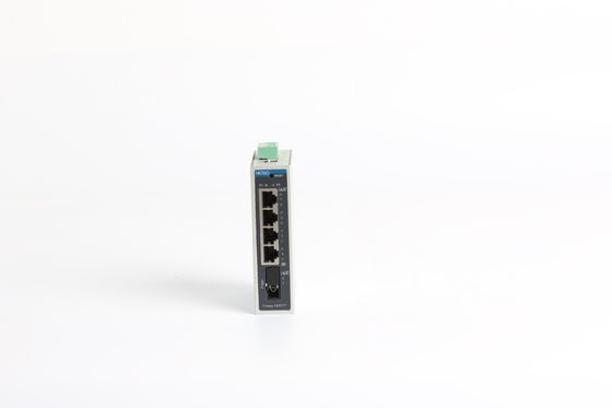 Zasilanie DC i AC 1 100M FX 4 10/100M RJ45 Przełącznik Ethernet na szynę Din 5 portów