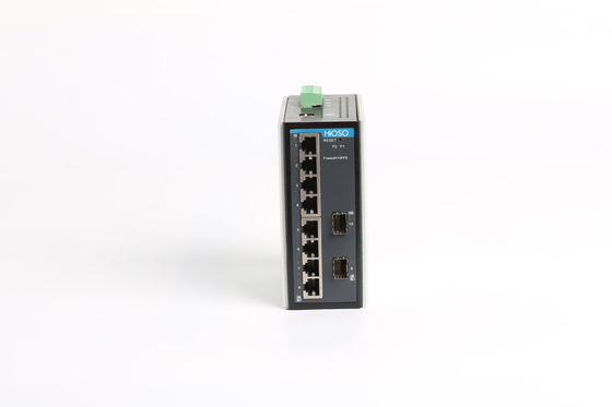 CCC Certified IP40 Metal Shell DC12V Przełącznik Ethernet na szynę DIN 10 portów