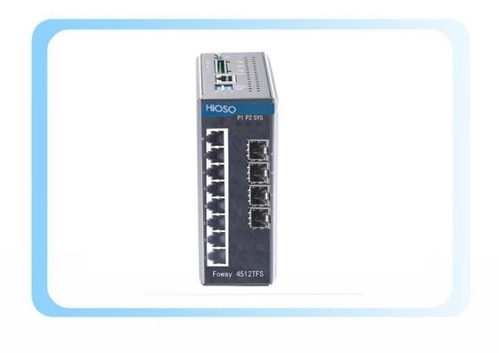 4 1000M SFP 8 portów 10/100/1000M Przełącznik szyny Ethernet 12 portów