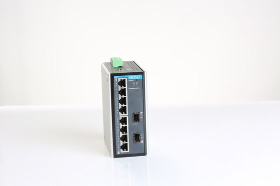 2 1000M SFP 8 10/100/1000M RJ45 Przełącznik Ethernet na szynę DIN Przemysłowy