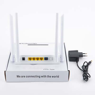 HiOSO dwuzakresowy ONU 4GE WIFI plastikowa obudowa XPON ONU do rozwiązania FTTH FTTO